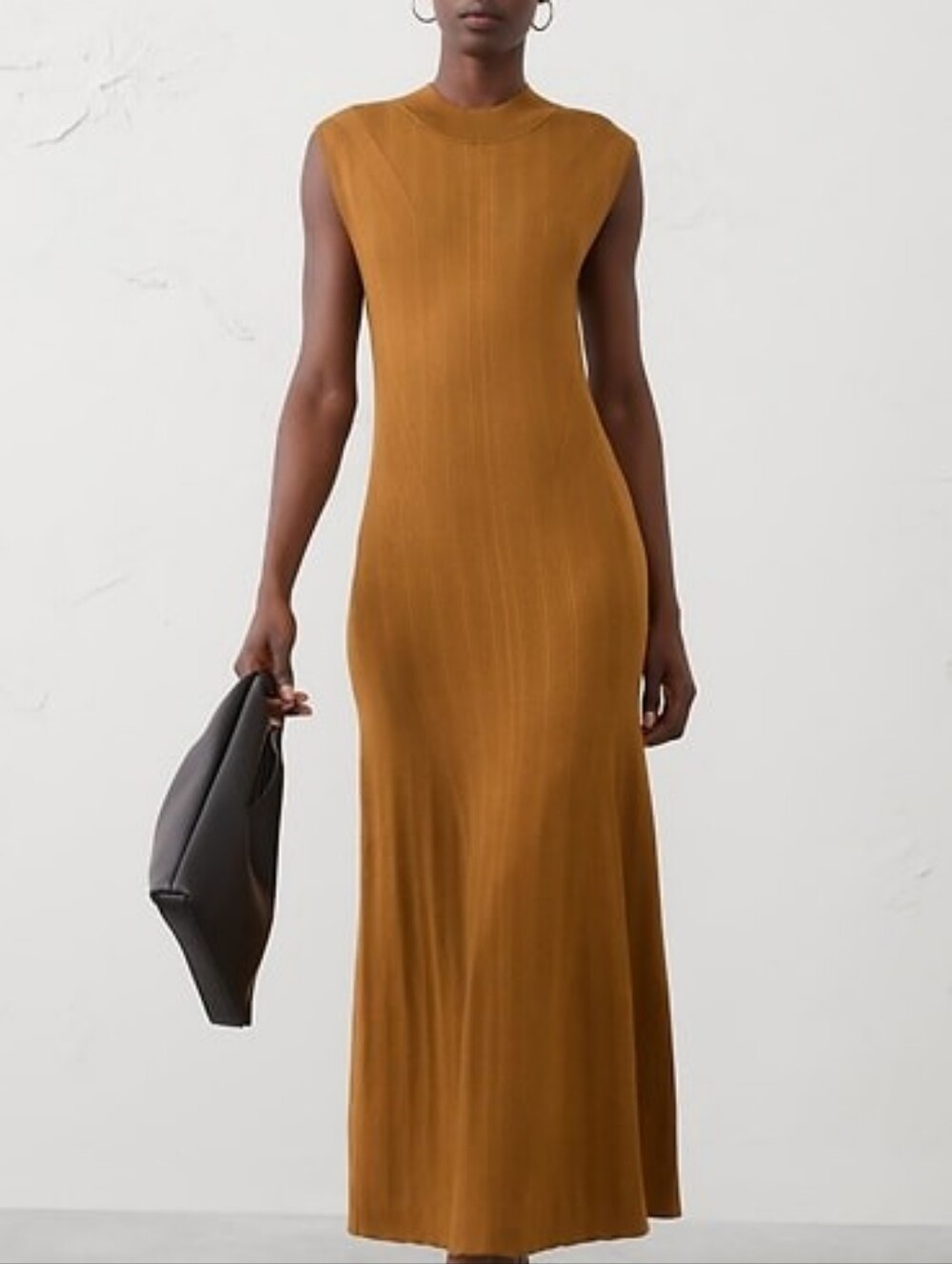 NWT - Banana Republic Sleeveless Ribbed Mock Neck Maxi Sweater Dress - Size L
